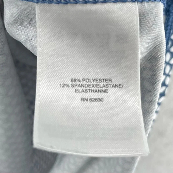 Lands' End Sport Tank Top Womens L 14-16 Printed Pleated Sleeveless Stretch Blue - Picture 9 of 10